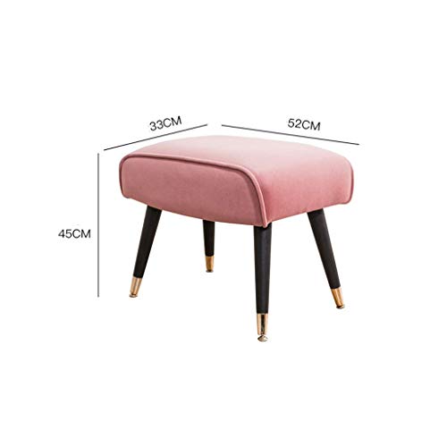 Tabouret de vanité gzz avec pattes noires et siège confortable beige
