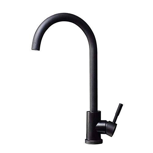Mitigeur de cuisine en acier inoxydable 304 mitigeur eau froide chaude robinet noir
