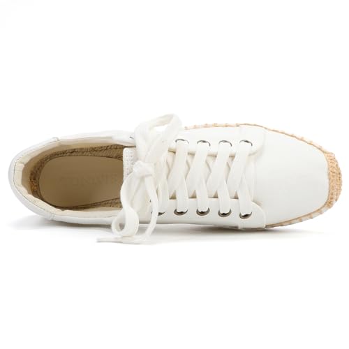 Tênis Espadrille Feminino TONIVIS com Cadarço, Branco, 10