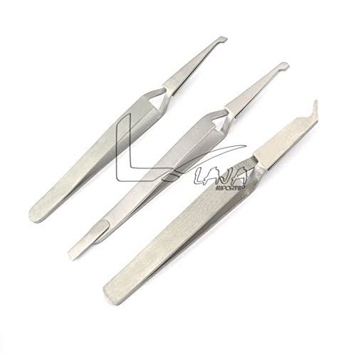 LAJA IMPORTS SET OF BRACKET REMOVING/PLACING TWEEZERS PLIERS ORTHODONTIC DENTAL INSTRUMENTS