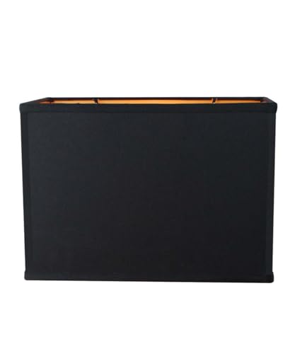 Rectangular Drum Lampshade (6.5x12) (6.5x12) x 9 Softback Black Shantung Fabric