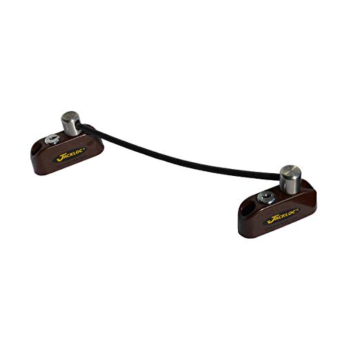 JACKLOC Pro-5 Duo Lockable Double Bullet Window Restrictor - Brown