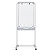 VIZ-PRO Double-Sided Magetic Mobile Whiteboard, Portrait Orientation, Steel Stand