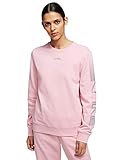 Rhinestone Karl on the sleeve KARL LAGERFELD Womens Rhinestone Logo Sweatshirt, Pink, S