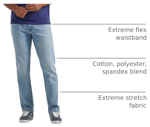 Lee Men's Extreme Motion Regular Straight Jean Frosty Ash 38W x 34L - image 4