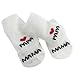 EQLEF Baby socken Geschenk, Mama&Papa Baumwollsocken Neugeborene Dünn Socken 0-6 Monate Baby Mädchen Jungen Home Socken Geschenk für Baby