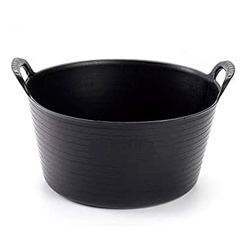 CABLEPELADO - Capazo - espuerta - agricola - construccion - jardin - vendimia - cubo - balde - cubeta - barreño - limpieza - huerto - 15 Litros - Negro