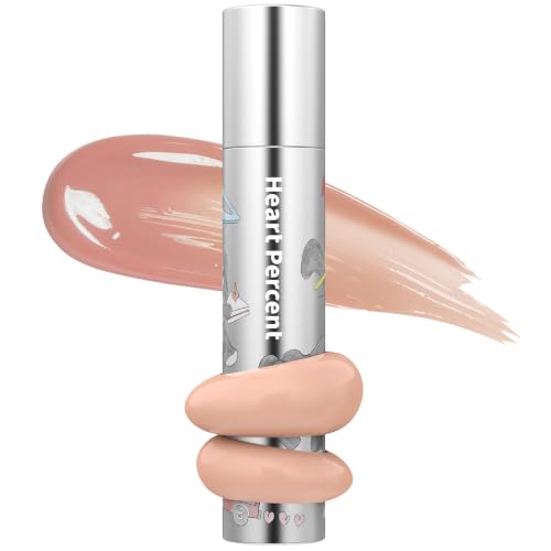 Heart Percent X Innimini Dote On Mood One Way Glowy Tint, Glass-like High Shine Glossy Finish w/Long-Lasting Luminous Color Lip Stain for Glowy Look, #21. Peach Halo