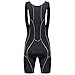 Przewalski Men’s 3D Padded Cycling Bike Bib Shorts, Bicycle Biking Bib Shorts Black