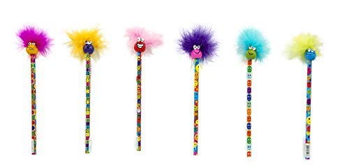 Raymond Geddes Miles O'smiles Tip Topz Number 2 Pencils For Kids With Pencil Toppers (Pack Of 24) #TOP2