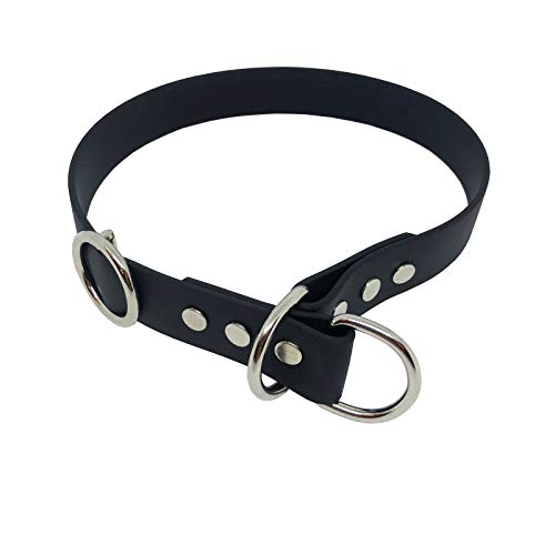 C&L Hundehalsband/Zugstopp aus 25 mm BioThane®- [50 cm] - schwarz - BL520