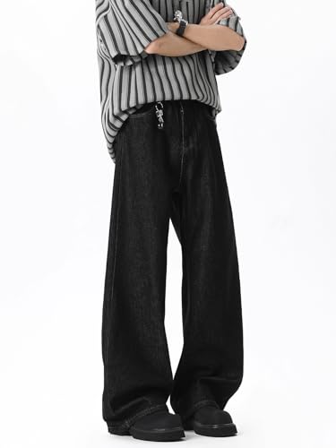 Men's Jeans Spring American Straight Black Denim Long Pants for Men4