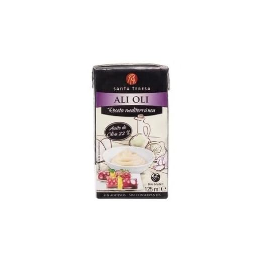 ALIOLI ELABORADO CON UN 22% DE ACEITE DE OLIVA Y SIN GLUTEN SANTA TERESA 125 ML.