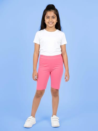 Image of KiddoPanti Girls Knee Length Cycling Shorts Pack of 2