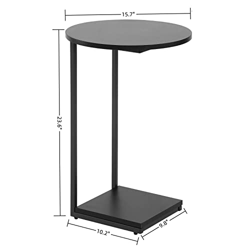 Dclrn Small End Table,C Table End Table For Sofa,Round Coffee Table Is Suitable For Living Room And Bedroom.(Black) #TOP2