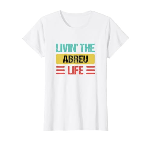Abreu Name T-Shirt, Women, White, Large