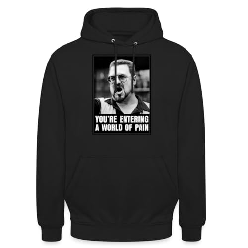 Image of Spreadshirt The Big Lebowski You´re Entering A World Of Pain Unisex Hoodie, L, black