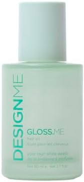 Design.Me GLOSS.ME Hair Oil - Anti Frizz Hair Serum - Heat Protection, Smooths Dry Ends - Adds Shine, Smoothens & Hydrates with Argan Oil - For Straight, Wavy & Curly Textures - No Paraben & Sulfate