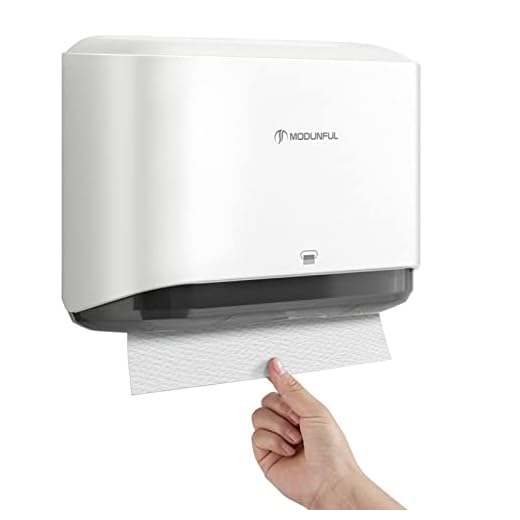 modunful Dispenser Carta Asciugamani a Parete Commerciale, Dispenser Salviette Bagno da Muro, Installazione Senza Fori, Bianco Spazzolato