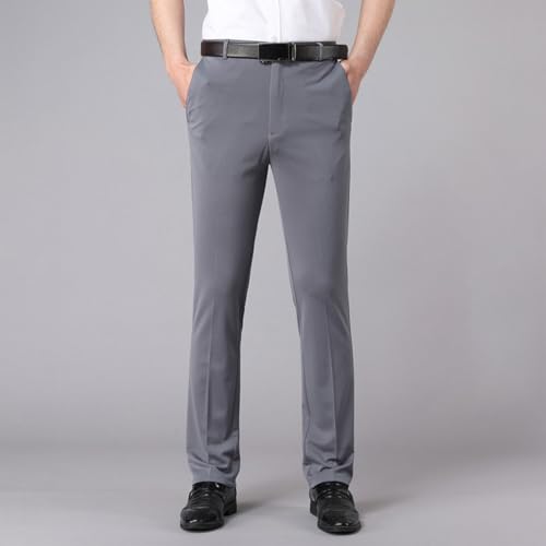 Mens Golf Pants Stretch Relaxed Fit Dress Pant Business Casual Flat Front Work Wear Lightweight with Pockets2