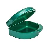 Tapa cierra a presión Estuche para Retenedor, Protector Bucal, Férulas, Dentaduras & Más Aparatos Dentales (Verde)