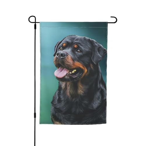 Rottweiler Leuke Blauwe Hond Tuin Vlag Welkom Feest Outdoor Buiten Decoraties Picks Thuis Huis Tuin Yard Decor 30x45 cm