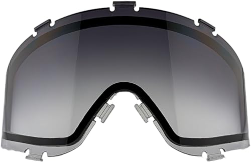 JT Spectra Paintball Mask Replacement Thermal Lens — 260° FOV, Dual-Pane, Silicone Hard Coat (Smoke Gradient)