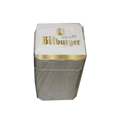 Bitburger 125 Stück Original Bierdeckel aus Papier, Weiß, gold, Manuell