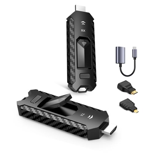 Image of Wireless HDMI PRO- Transmitter and Receiver, Portable Multi-TVs Extender Kit, Plug and Play, Heat-Control, 5.8G/2.4G @60Hz 165FT/50M, Wirelessly Stream Video/PPT from Laptop to Multiple HDTVs/Monitors