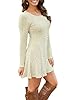Women Long Sleeve Scoop Neck Plain Cable Knit Slim... #2