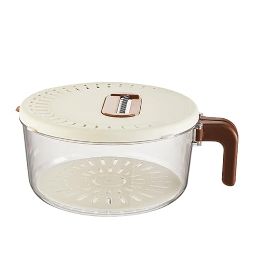 Xijobido Cesta Escurridor de Frutas, Colador de Bayas Doble Capa, Recipiente Escurridor con Asa Plegable para Cocina Hogar Acampada Comidas Exteriores Barbacoa Viaje