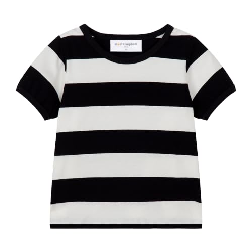 Image of Mud Kingdom Boys Girls T-Shirts Rainbow Stripe Cotton Unisex Top