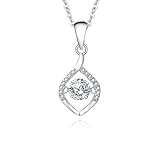 Stfery Collar de moissanita para mujer, oro de 9/14/18 quilates, collar con colgante de hoja con moissanita redonda de 0,5 quilates, oro real, 40+5cm, Metal, Moissanita Diamante