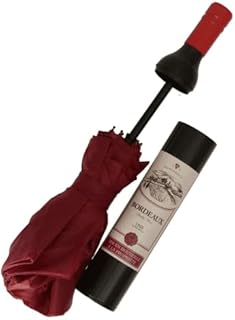 Out of the blue Pocket Umbrella, Wine Bottle, Dark Red, D: 90 cm
