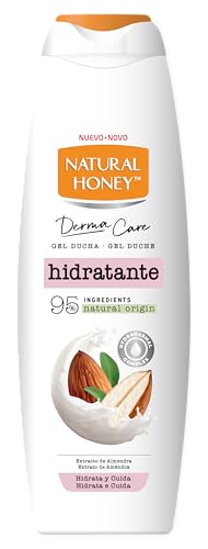 Natural Honey, Gel de Ducha con Extracto de Almendras y Hydradermal Complex, Hidratante y Nutritivo, Piel Suave, 650 ml