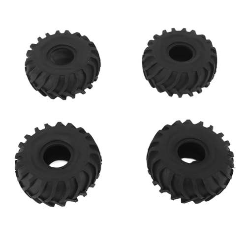 Dilwe RC-Gummireifen, 4 St&uuml;ck, 1,0 Zoll, Rutschfester RC-Crawler-Gummireifen f&uuml;r AXIAL SCX24 1/24 RC Crawler, Schwarz