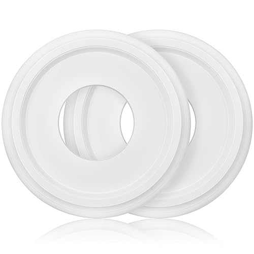 Canomo 2 Packs Molded Polyurethane Ceiling Medallion Chandelier Medallion For Light Fixtures And Ceiling Fans, 10"Od X 3 7/8"Id, Matte White #TOP8