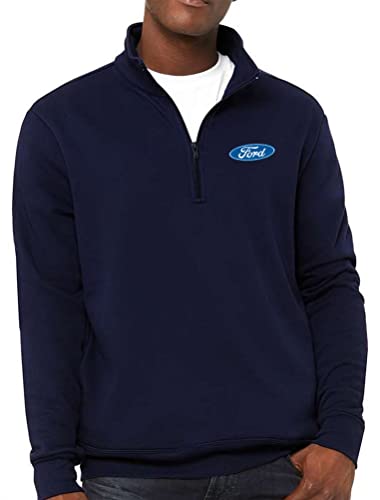 Buy Cool Shirts Ford Oval Emblem 1/4 Zip Sweatshirt - No Hood