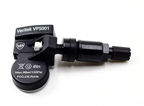 Set of 4 Veritek VPS001 TPMS 315mhz Tire Pressure Sensors for Honda Acura Replaces 42753STKA04 42753SZAA13 w/Black Aluminum Valve Stems - Thumbnail 7