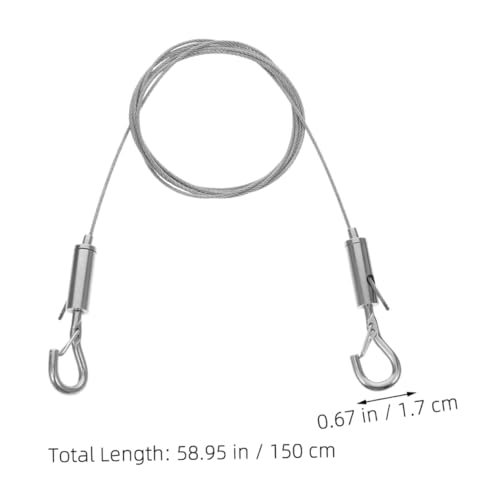 Image of DOITOOL 2pcs Picture Hanging Wire: Heavy Duty Adjustable Hardware for Hanging Pictures Paintings Artwork and Mirrors on Walls Stainless Steel Cables Rope