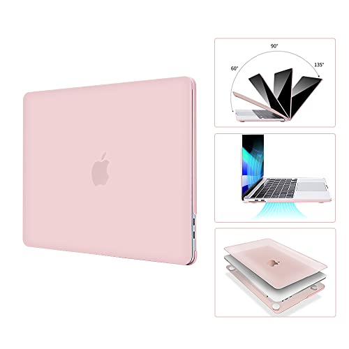 EooCoo Compatible with MacBook Air 13 inch Case M5 2026-2022 M4 M3 M2 Model A3449 A3240 A3113 A2681, Mac Air 13.6 inch Hard Shell & Keyboard Cover & Screen Film & Type-C, Matte Pink by EooCoo - Image 6