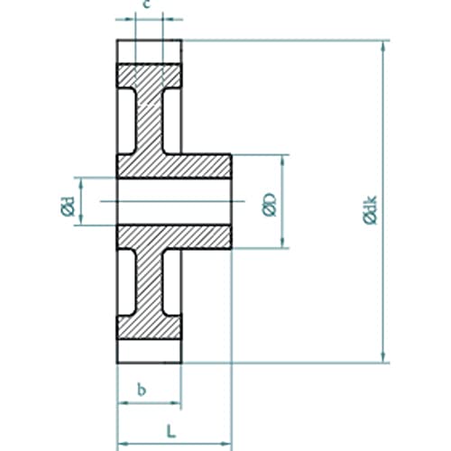 Reely Polyacetal Stirnzahnrad Modul-Typ: 0.5 Bohrungs-Ø: 6 mm Anzahl Zähne: 100