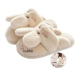 [Ｄｒａｗｙｕｍｅ] スリッパ あったかい 室内履きレディース メンズ モコモコ かわいい スリッパ ウサギスリッパ 保温 防寒 来客用ルームシューズ バニースリッパ 滑り止め 洗濯機 洗える 冬部屋用 暖かい スリッパ 軽量 足音 もこもこ（ホワイト24.5cm-25cm*1足）