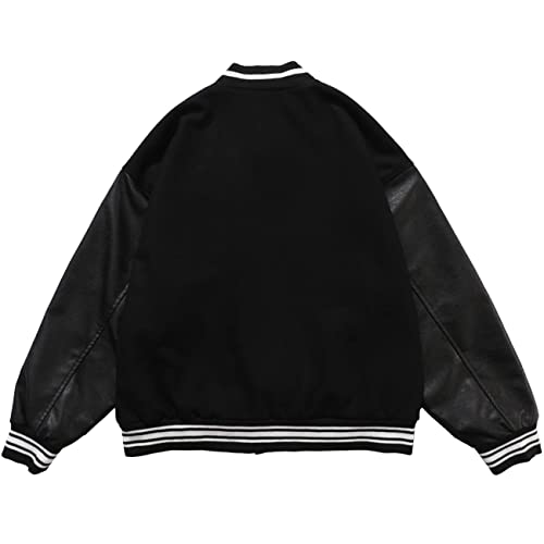 Vamtac Mens Varsity Baseball Jacket Bomber Coats Cotton Fur Jackets Streetwear With Pocket #TOP3