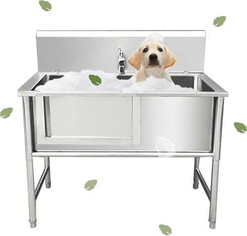 Banheiras profissionais para cães, com porta deslizante, banheira de cuidados para cães, estação de