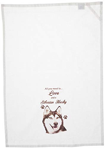 Toallas de cocina Siberian Husky E&S Pets de algodón blanco 3
