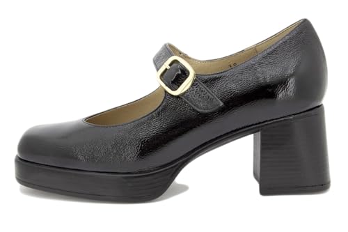 Zapatos Mary-Jane PieSanto 255493 mujer: calzado c[o]modo de charol color berry