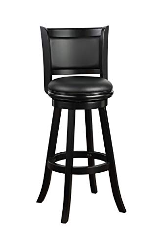 Boraam Augusta Extra Tall Swivel Bar Stool, 34-Inch, Black