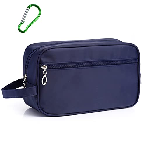 1 Trousse de Toilette pour Homme et 1 Mousqueton, Grande capacité de Voyage, séparation sèche et Humide, Sac de Rangement Portable Peut accrocher des Trousses de Maquillage légères