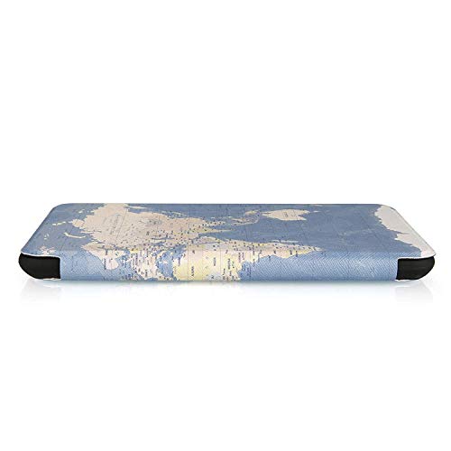 Capa Kindle 10a geração - WB Ultra Leve, Silicone FLexivel e Sensor Magnético - Mapa Mundi (Não Comp